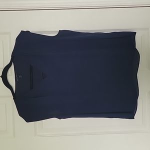 Navy v-neck blouse